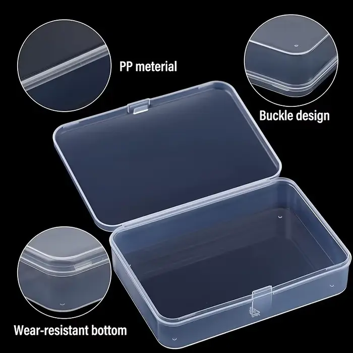 Ensemble de 12 boîtes de rangement transparentes en plastique PP