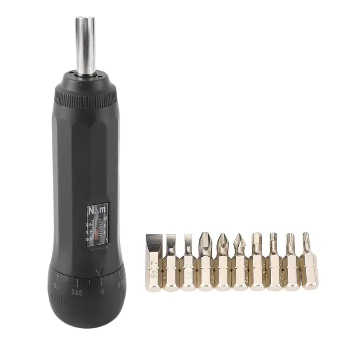 0.5-3 N.m Torque Screwdriver Preset Adjustable Torque Driver CW CCW with 10 Bits Precision Electroni