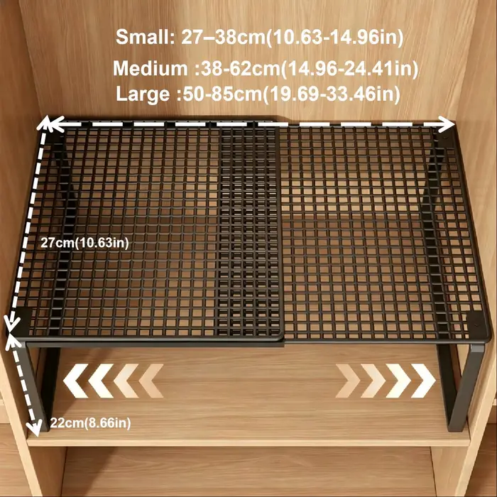 Étagère de rangement télescopique multicouche empilable