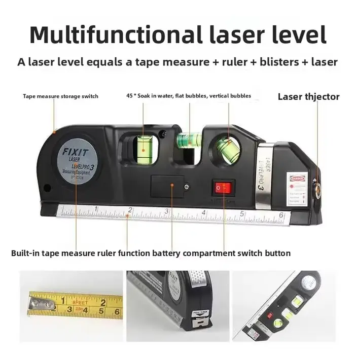 Niveau Laser infrarouge 4 en 1