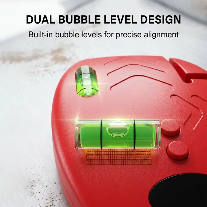Niveau Laser Croix Rouge Auto-nivelant Double Faisceau 90° Aimant Intégré Recharge USB Batterie Lithium Outil de Mesure Haute Précision Compact