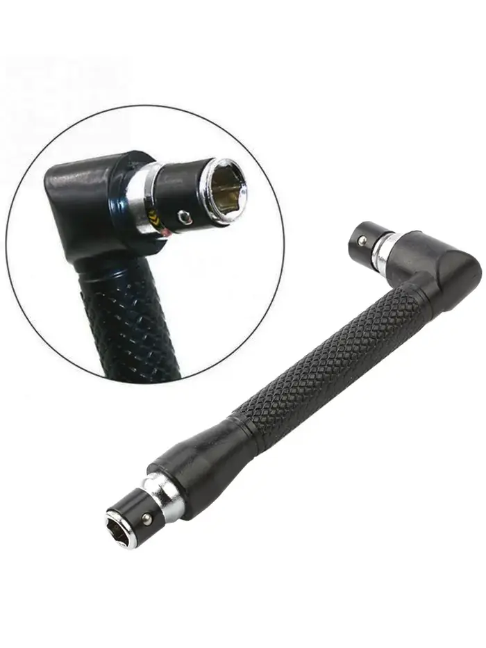 Embout de tournevis hexagonal 1/4 de type L noir 90 ° outil clé à double extrémité de 6
