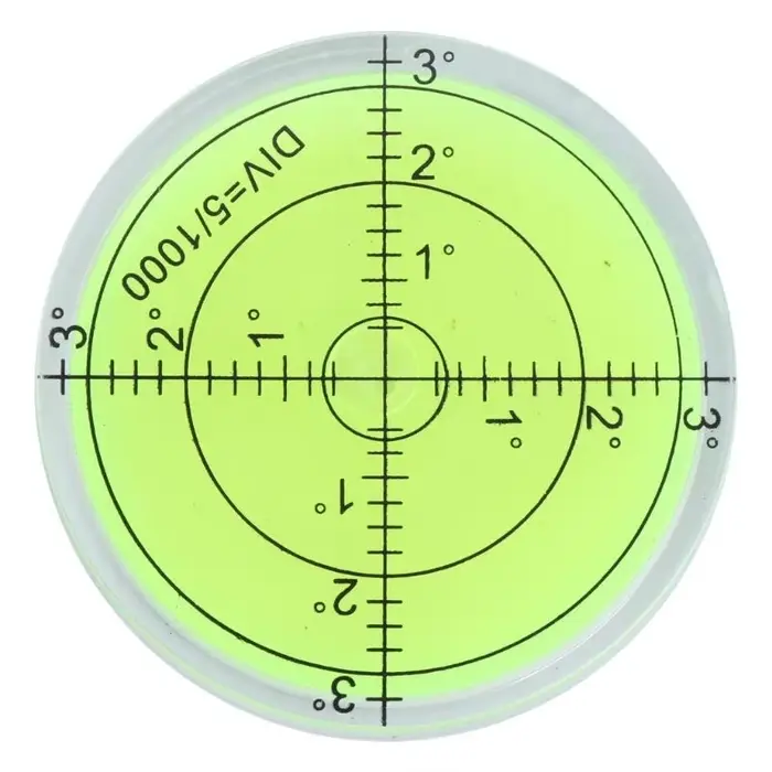 Niveau de Surface Rond pour Outil de Mesure, Marque Résistante à la Bulle PMMA 60mm x 12mm