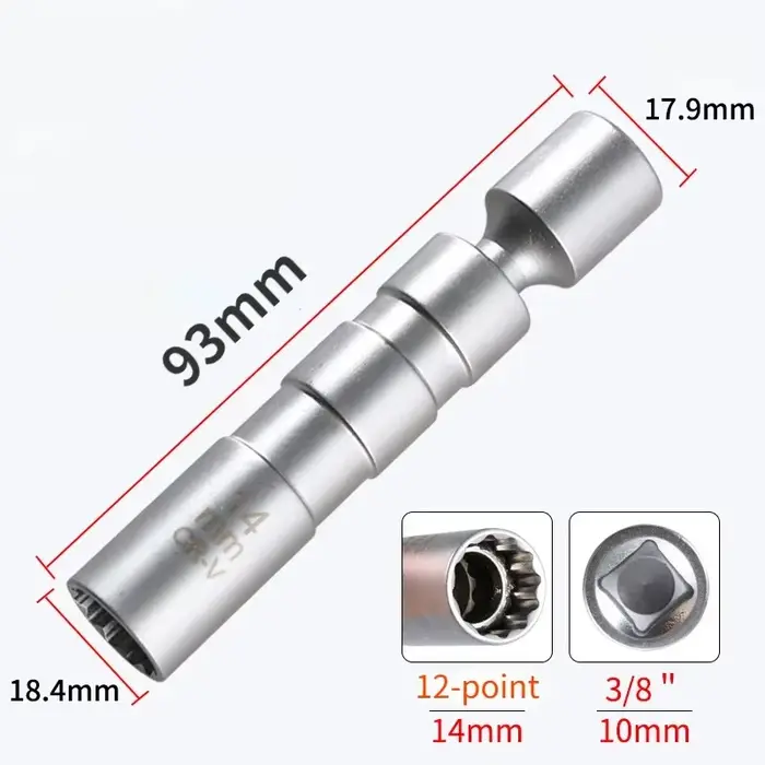 Outil de retrait de bougie d'allumage 14mm 16mm