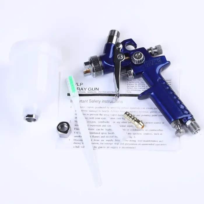 WENXING 0.8mm / 1.0mm buse H-2000 professionnel HVLP Mini pistolet à peinture aérographe pour peintu