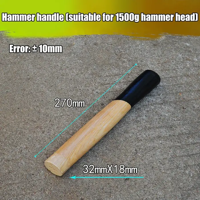 Marteau carré en fer avec manche en bois de hickory, manche courbé, marteau de remplacement pour clou en acier