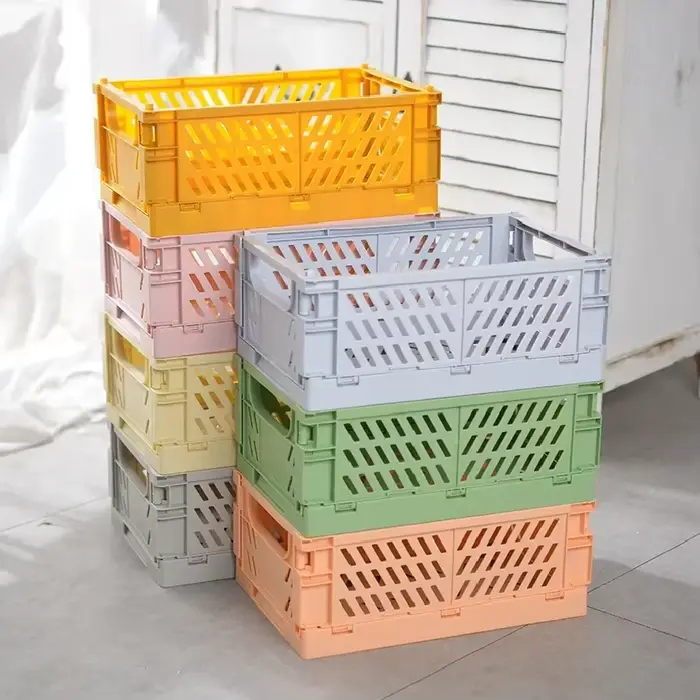 Boîte de rangement pliable avec poignées