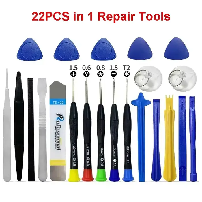 Kit d'outils de réparation de téléphone de précision 22 en 1, jeu de tournevis, outils de démontage 