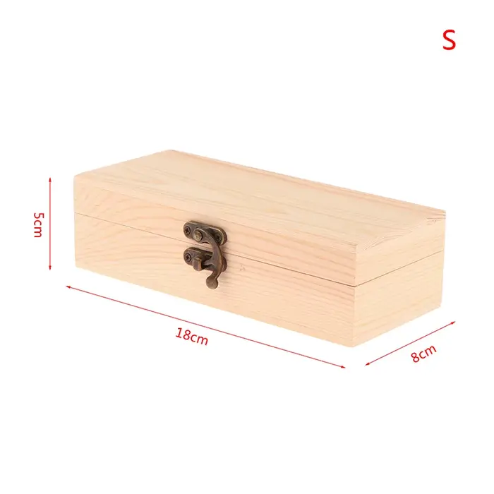 Boîte de rangement rectangulaire en bois