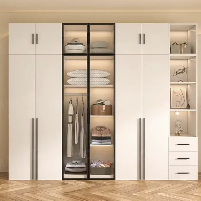 Armoire de rangement moderne en bois massif