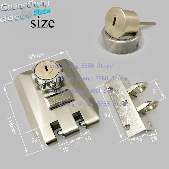 Serrure de porte extérieure en acier