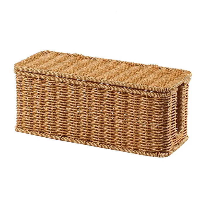 Boîte de rangement de câbles tissés à la main