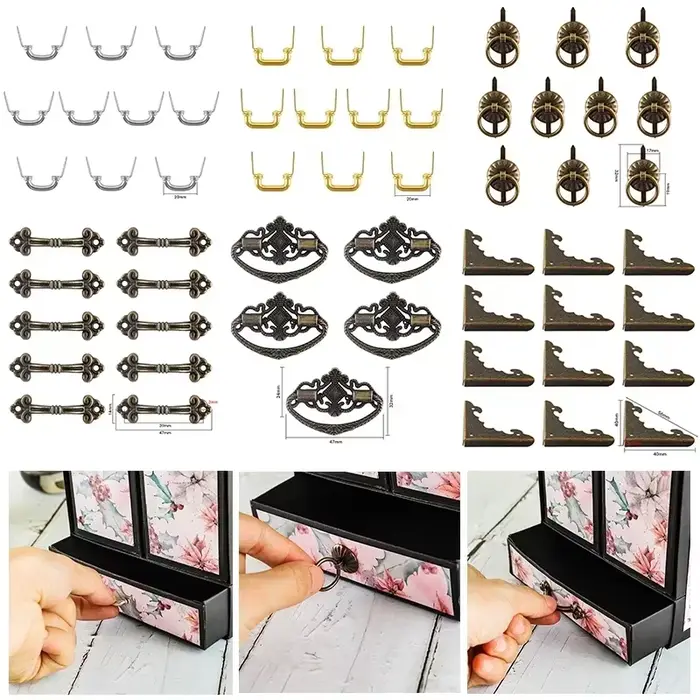 Quincaillerie Foy et coins de boîte en métal pour bricolage