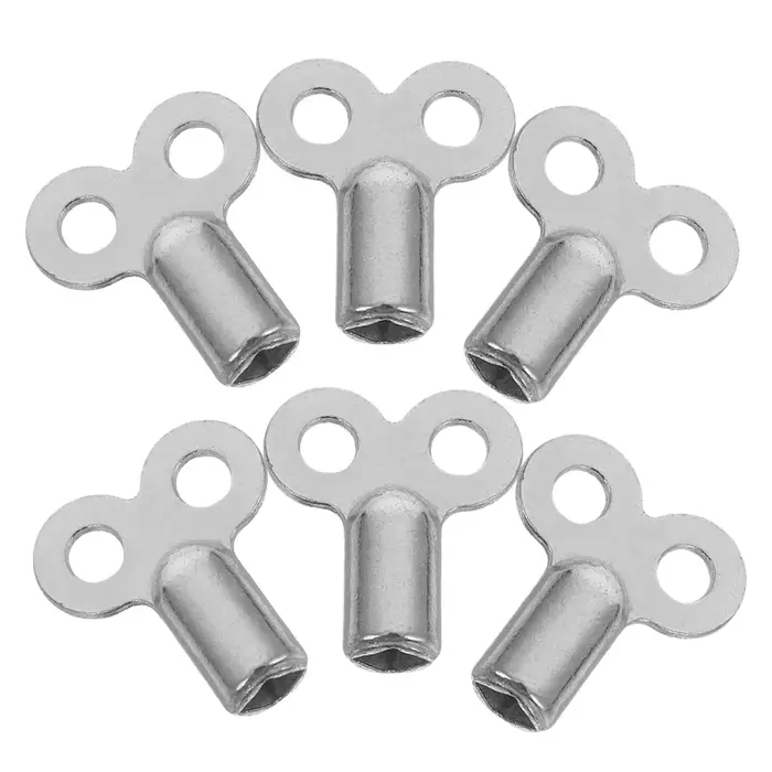 Clé de robinet de radiateur, 6 pièces, robinet d'eau de radiateur, clé de purge de plomberie, évent,