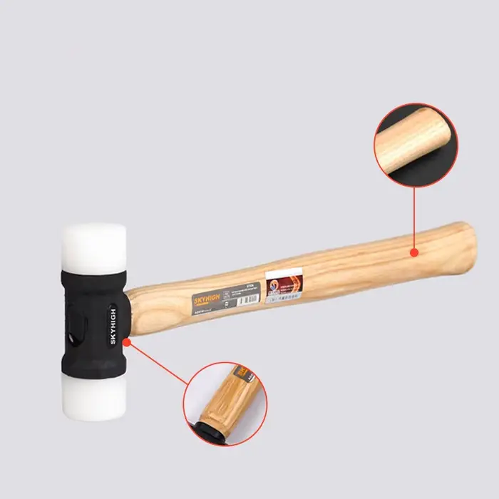 Marteau de maroquinerie en nylon de 32 mm avec manche en bois de noyer