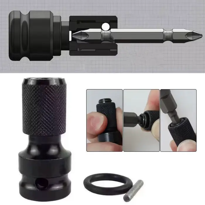 Adaptateur de clé à chocs pour perceuse