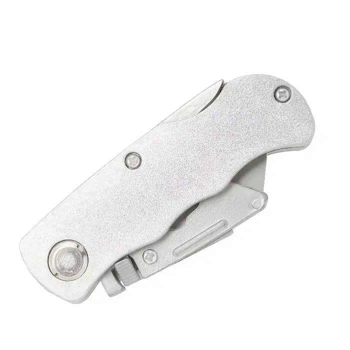 Couteau utilitaire pliant, manche en aluminium et plastique, coupe-câble de poche, lame de couteau p