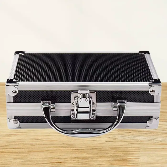 Mallette de transport en alliage d'aluminium 7.09x4.33x2.28 ''valise robuste