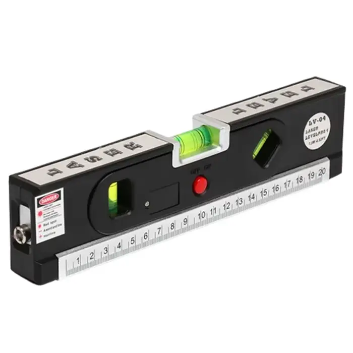 Niveau Laser 4 en 1, ruban à mesurer Vertical réglable de haute précision, aligneur Fluorescent Blis