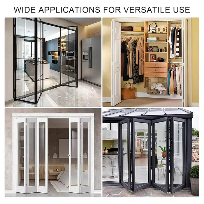 Kit complet de quincaillerie pour porte pliante pour placard coulissant – Supports essentiels