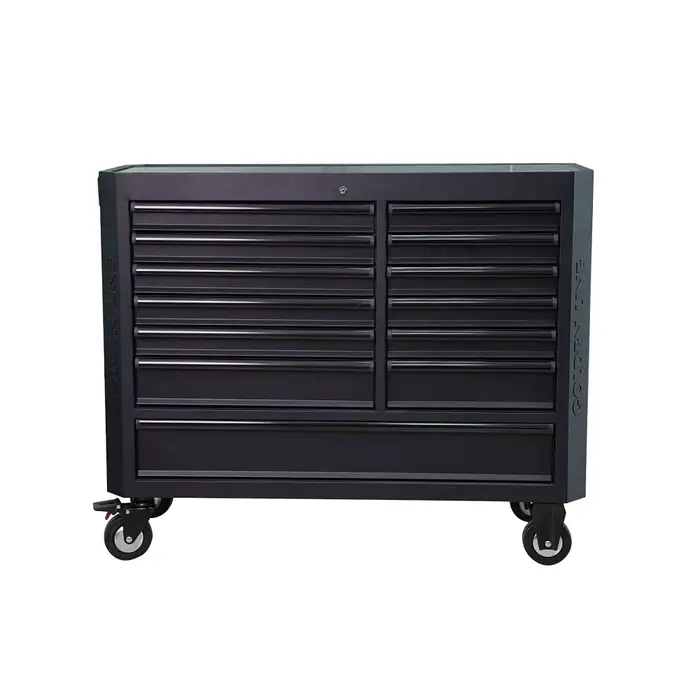 Chariot d'atelier robuste avec armoire à outils, coffre de rangement amovible pour garage, établi mé