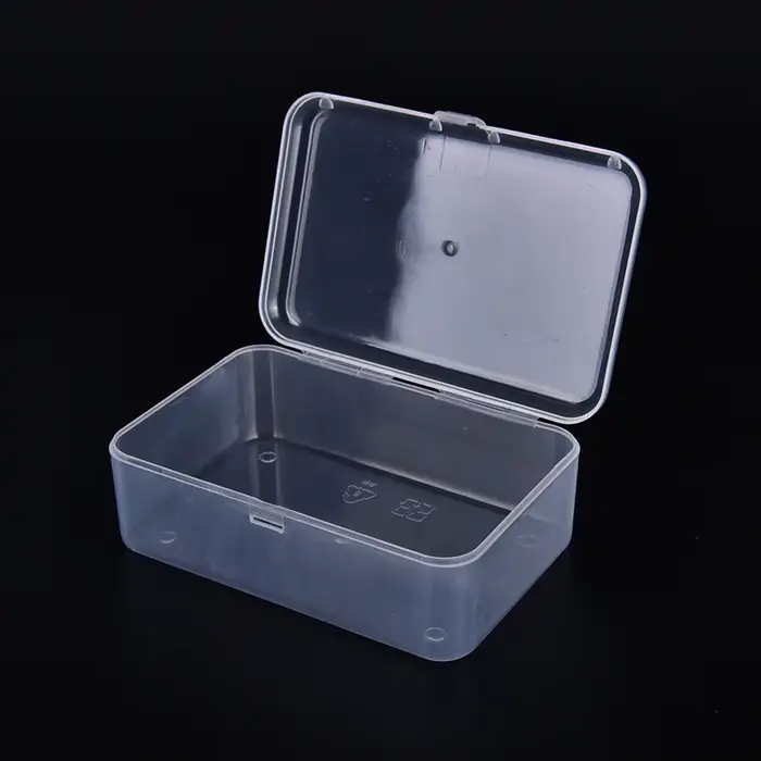 Boîte de rangement en plastique Transparent avec couvercle
