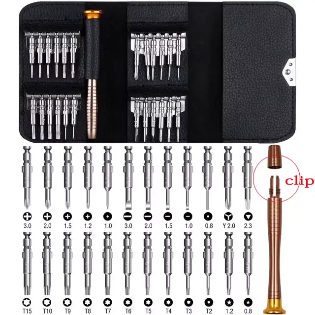 Jeu d'embouts de tournevis de précision Torx 25 en 1, outils manuels, Kit de tournevis, jeu de tourn