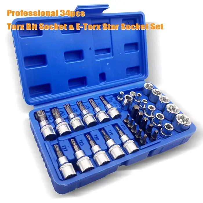 Jeu de douilles Torx professionnelles 34 pièces