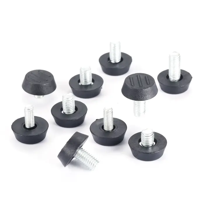 Niveleurs de meubles à filetage M6/M8 x 23mm, 10 pièces, diamètre réglable, tige d'équilibre à vis,
