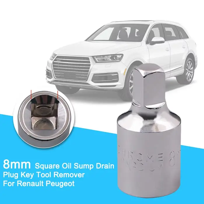 Extracteur de clé de bouchon de vidange d'huile carré pour Renault KIT
