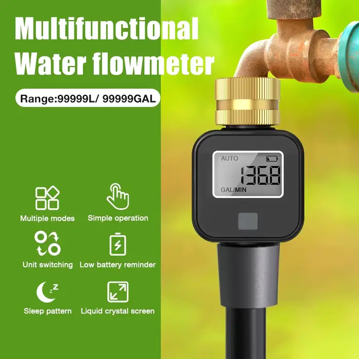 Débitmètre d'eau numérique haute précision IP5X mesure la consommation