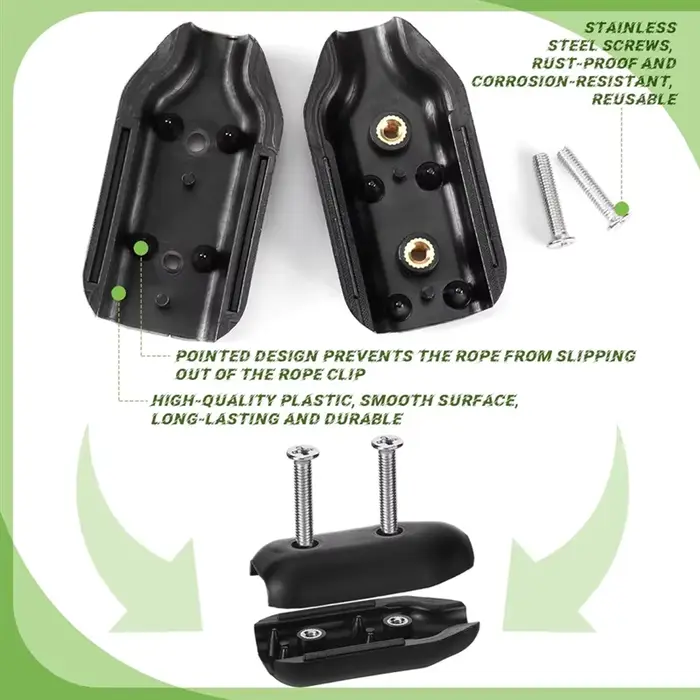 Pinces à corde TFORU-4Pcs, pince à corde réutilisable, pince de connecteur de corde de 3/8 pouces ad