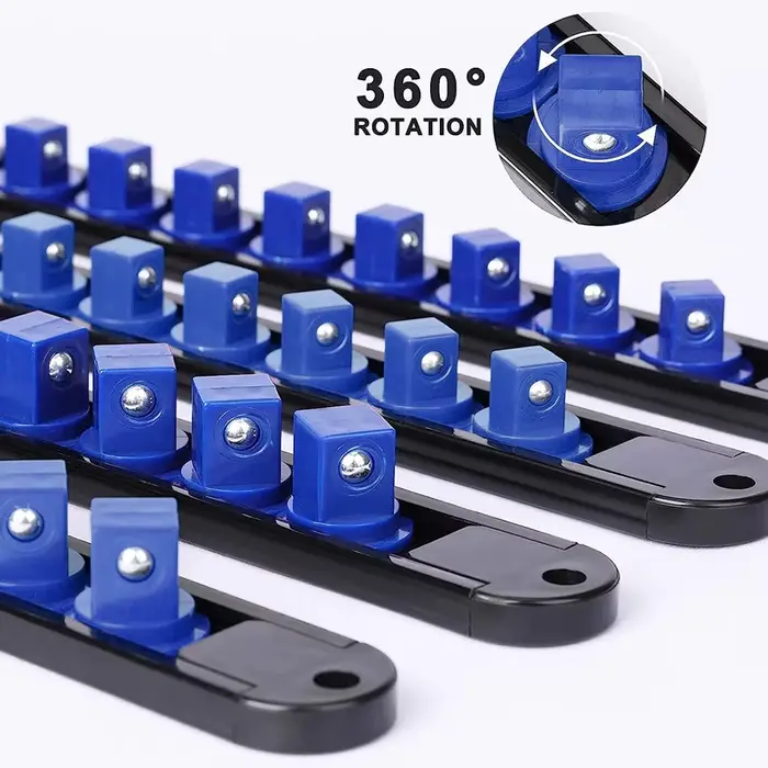 1 pièce 360 ° Organisateur de douilles pivotantes 1/4 3/8 1/2