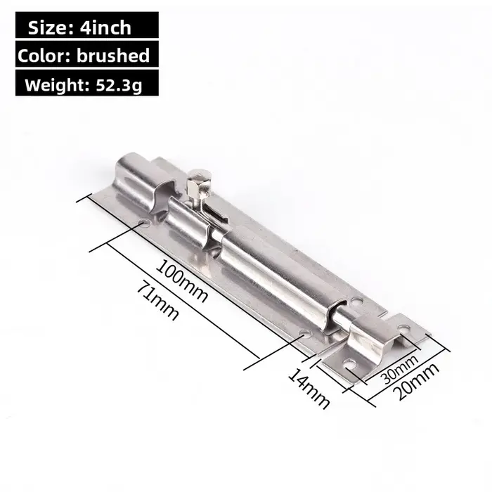 Loquet de serrure de porte en alliage d'aluminium