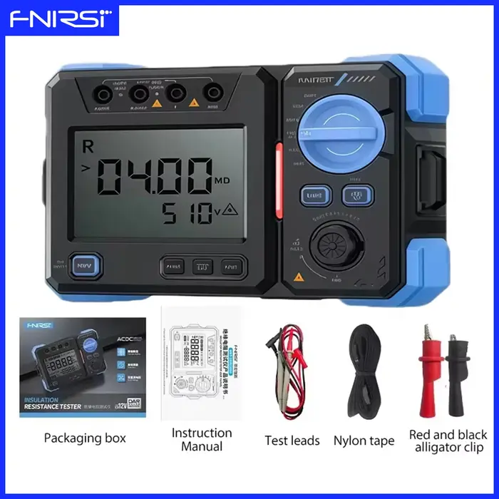 Testeur de résistance d'isolement FNIRSI MRT-1050 1000V 20G Ω Mégohmmètre Mesure de tension AC/DC Vérification de l'isolement des enroulements de moteur