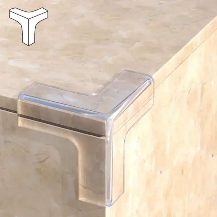 Protecteur de bord d'angle de Table pour enfant et bébé, 4 pièces, en caoutchouc transparent, pour m
