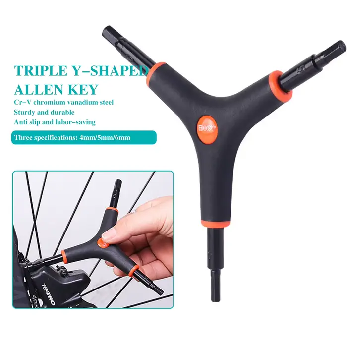 Clé à vélo 3-en-1, outil triangulaire 4 mm