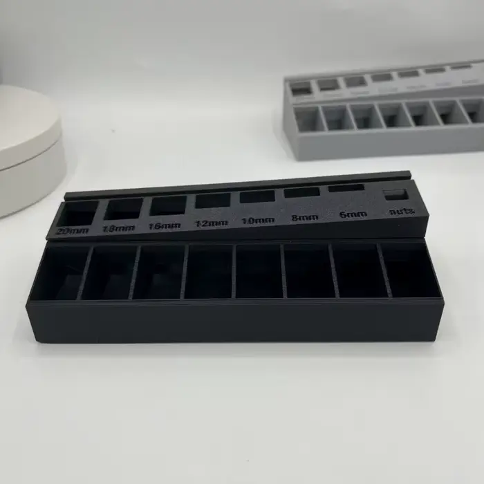 Trieur Portable pratique longueur de vis plateau de tri organisateur magasin écrous nouveau avec 7 fentes de mesure M3 boulon tiroirs de rangement