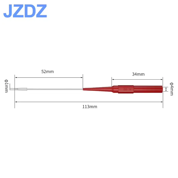JZDZ – sonde de Test 1mm, aiguille mul-timètre inoxydable, perforation, broche de sonde arrière 4mm