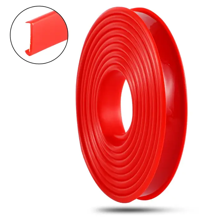  Rouge/jaune/bleu/vert longueur: 1/5/10M largeur: 0.9 ~ 5cm TPE protecteur de bordure auto-adhésif en forme de U