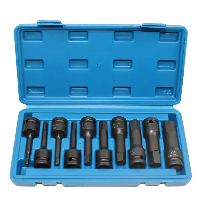 Jeu de douilles Torx 10 pièces, jeu de douilles Torx à impact d'entraînement 1/2 "T30 T40 T45 T50 T5