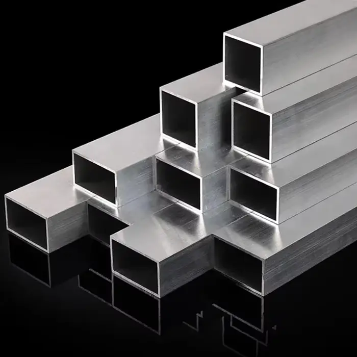 Tube carré en aluminium 6mm 8mm 10mm 15mm 20mm 30mm 40mm 50mm 60mm 80mm 100mm