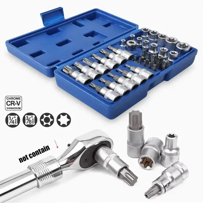 Jeu de douilles et d'embouts Torx Star