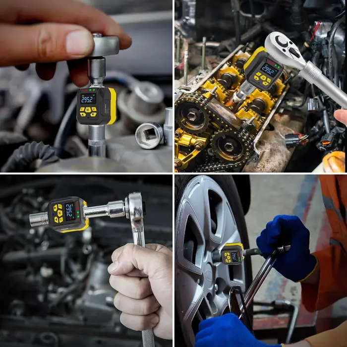 Waxtron adaptateur de couple numérique 1/2 ''1/4'' 3/8 ''entraînement 6-400Nm jeu d'adaptateur de clé dynamométrique ± 2% précision outils de réparation universels