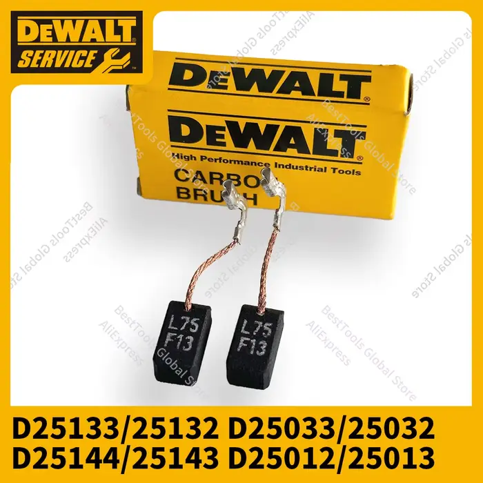 Dewalt – brosse en carbone N418049 pour D25133 D25132 D25033 D25032 D25144 D25143 D25012 D25013 D252