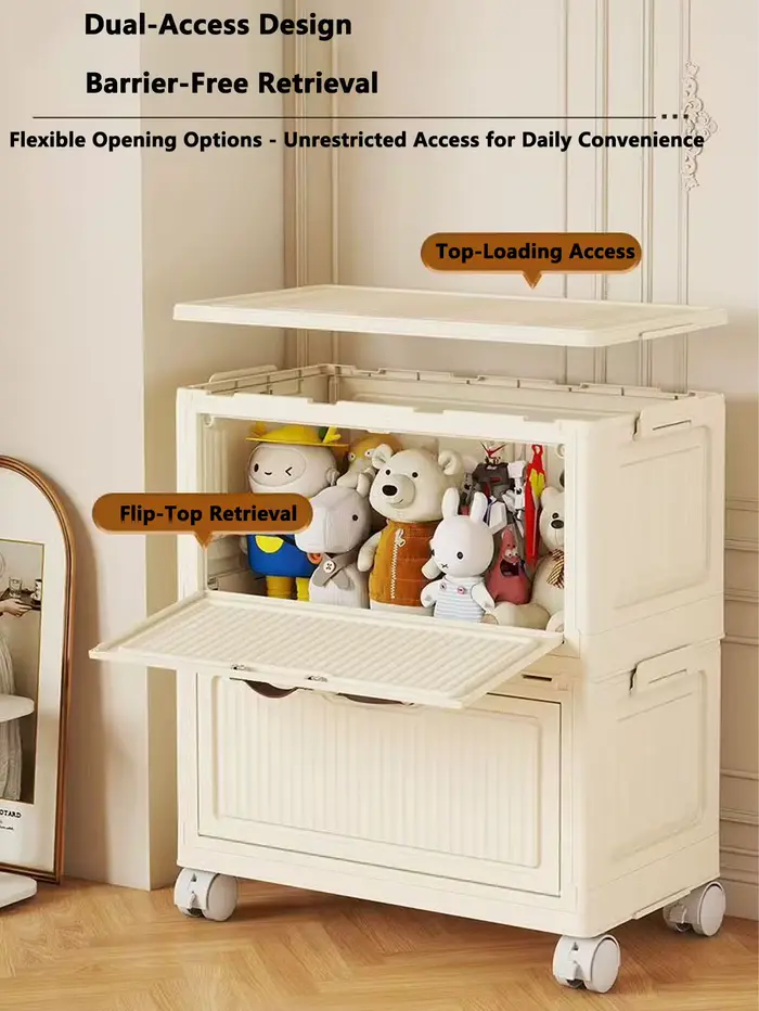 Armoire de rangement pliable à espace rabattable