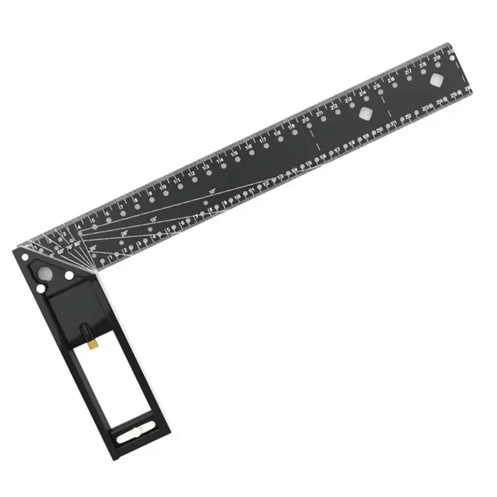 Règle droite carrée en aluminium pour charpentier, Angles 90, outil mesure pour le travail du bois,