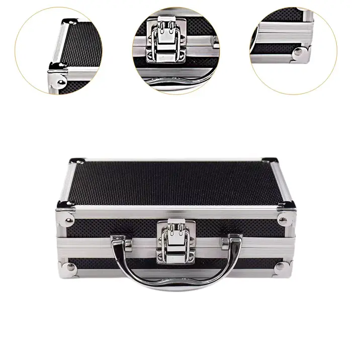 Mallette de transport en alliage d'aluminium 7.09x4.33x2.28 ''valise robuste