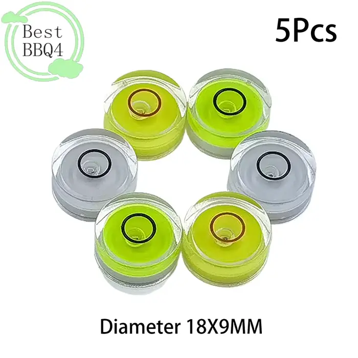 (BBQ4) 5 pièces Mini niveau à bulle rond de précision