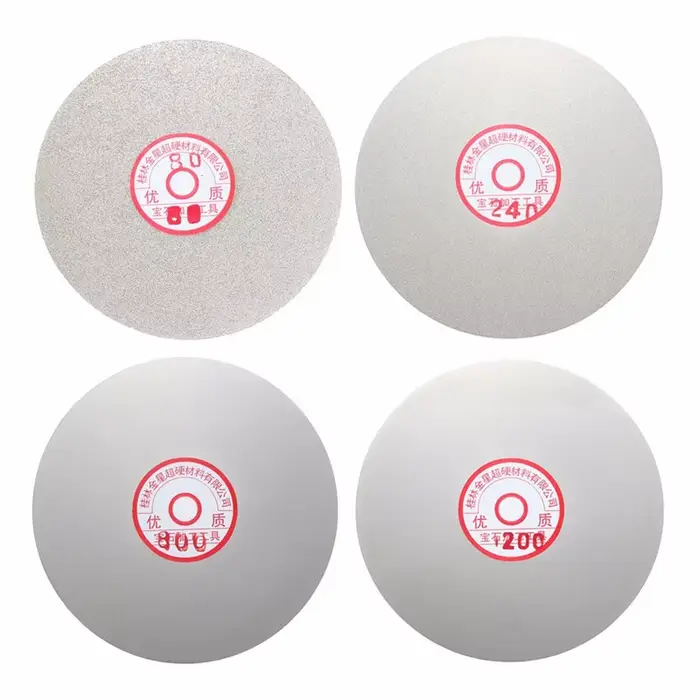 4 pièces/ensemble disque de polissage diamant 600 800 1200 3000 grain lapage meulage 6 "disque de me